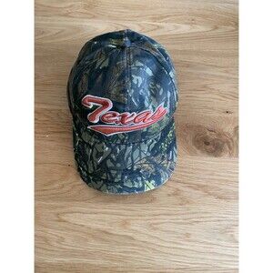 Texas Camo Burnt Orange Hat Baseball Cap Embroidered